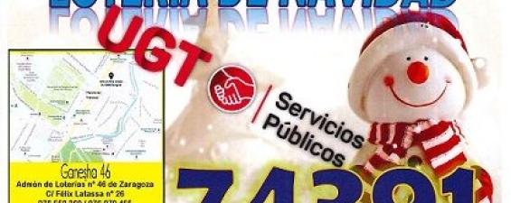 Lotería de Navidad de UGT Servicios Públicos