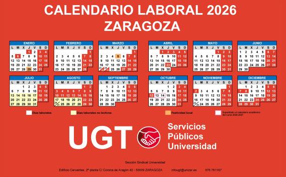 Calendario Laboral 2026:  Los días 2 y 5 de enero se van a considerar cierre energético.