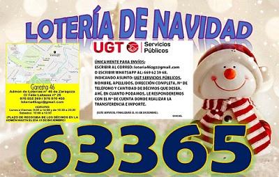 Lotería de Navidad 2025 de UGT Servicios Públicos