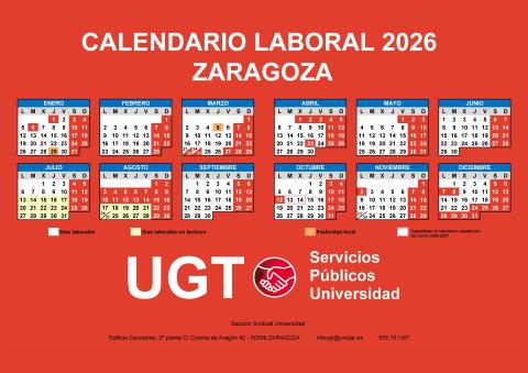 Calendario Laboral 2026:  Los días 2 y 5 de enero se van a considerar cierre energético.